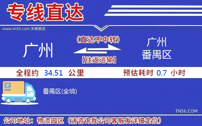 广州到广州番禺区物流公司