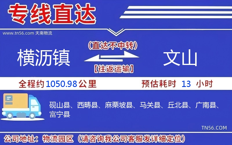横沥镇到文山物流公司