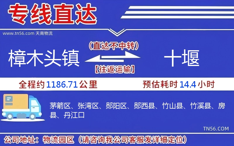 樟木头镇到十堰物流公司