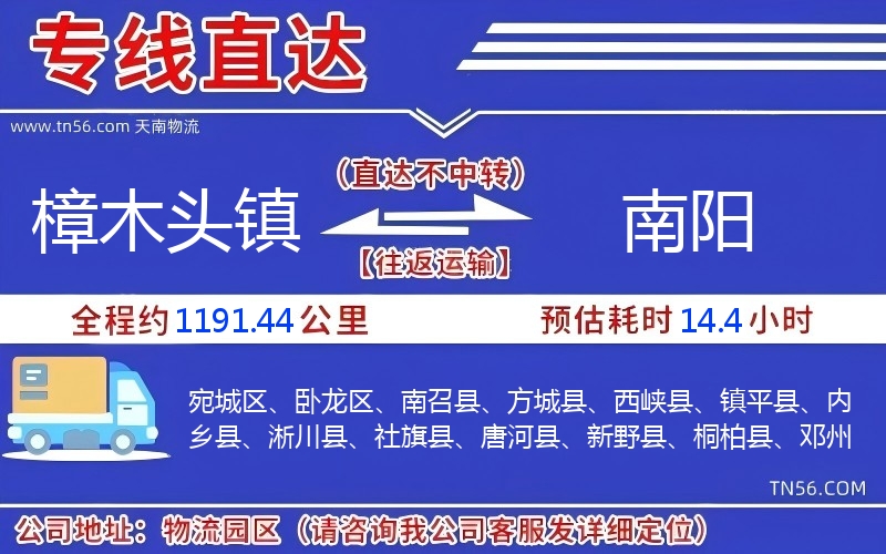 樟木头镇到南阳物流公司 樟木头镇到南阳物流公司