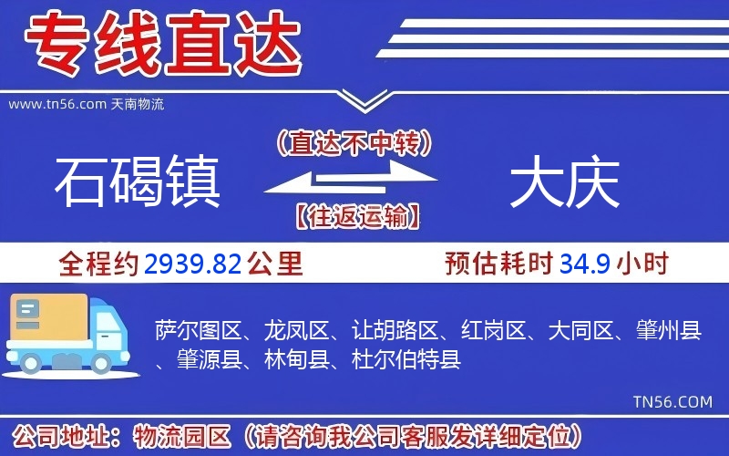 石碣镇到大庆物流公司