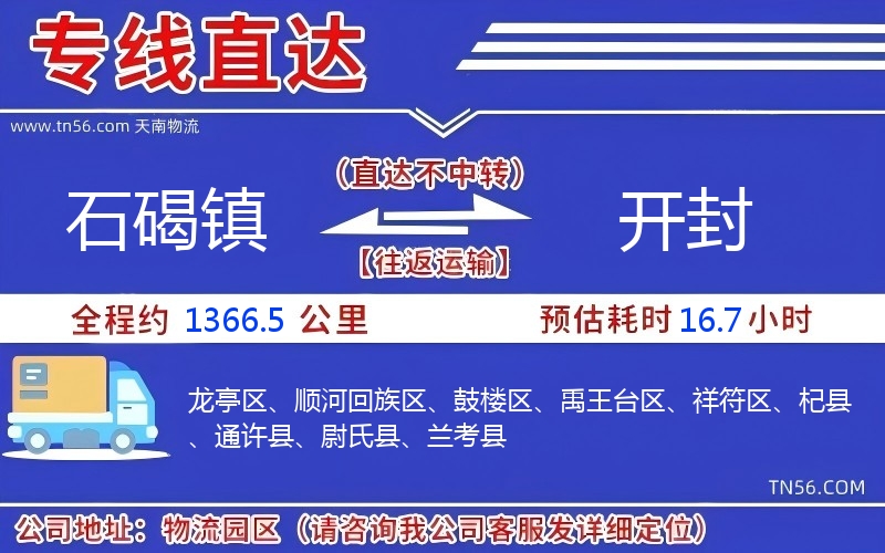 石碣镇到开封物流公司