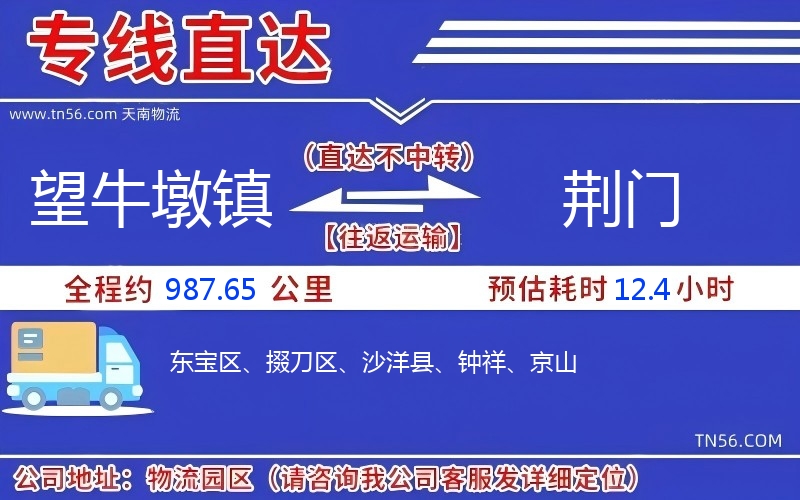 望牛墩镇到荆门物流公司