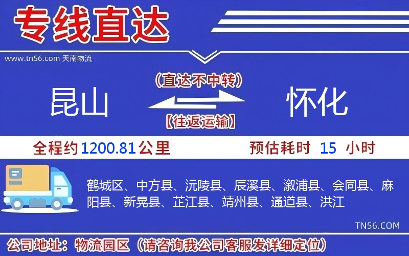 昆山到怀化物流公司 昆山到怀化物流公司
